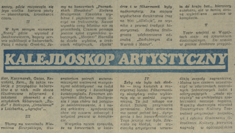 Kalejdoskop Artystyczny. Teatr wiejski w Węgajtach...