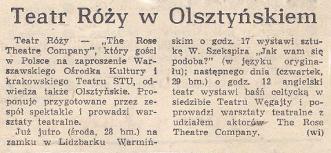 Teatr Róży w Olsztyńskiem