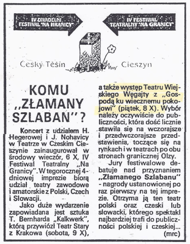 Komu "Złamany Szlaban"?