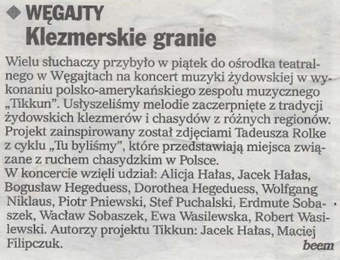 Węgajty. Klezmerskie granie
