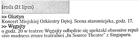 (środa, 21 lipca...)