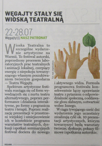 Węgajty stały się Wioską Teatralną