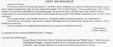Listy do redakcji