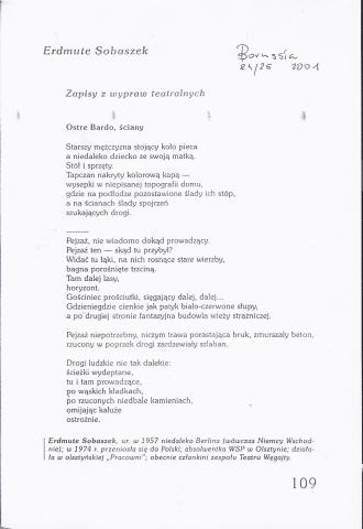 Zapisy z wypraw teatralnych