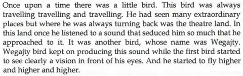 Once upon a time there was a little bird...