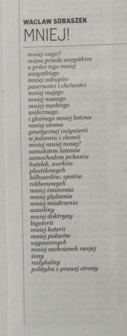 Mniej!