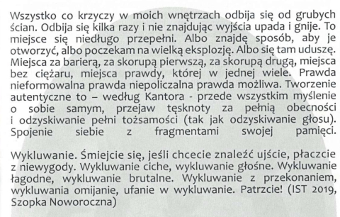 Wszystko co krzyczy w moich wnętrzach...