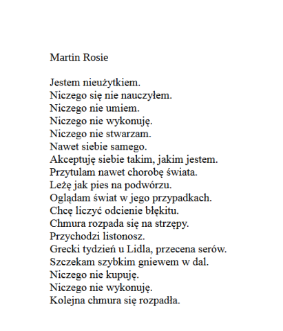 Jestem nieużytkiem