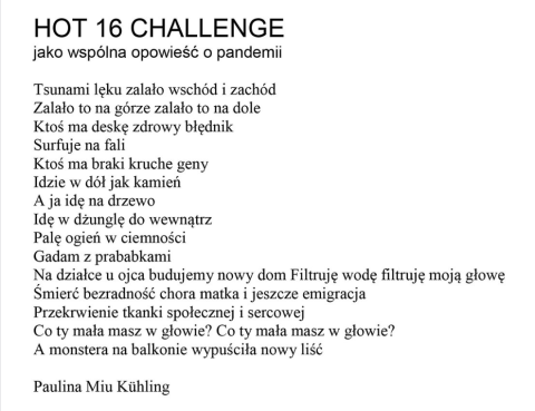 Hot 16 challenge jako wspólna opowieść o pandemii