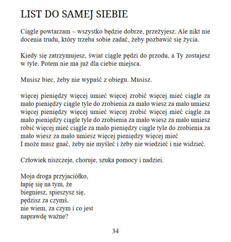 List do samej siebie