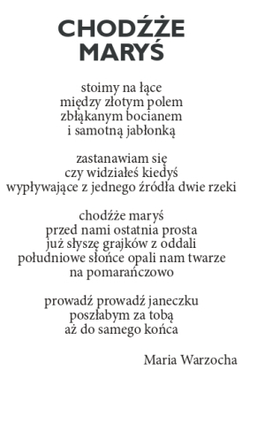 Chodźże Maryś