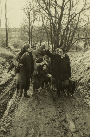 Taniec alilujników na drodze
