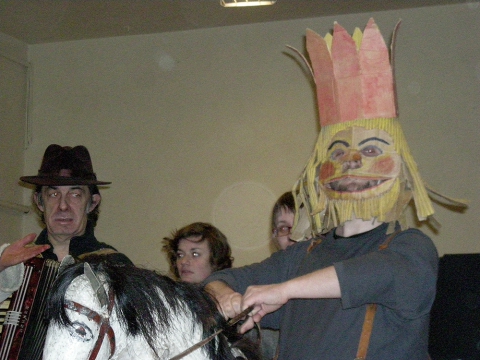 Shrovetide at the community centre in Sząbruk