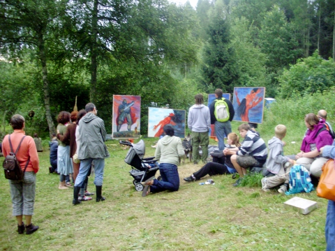 Exhibition of the paintings of Tadeusz Piotrowski during the Theatre Village festival