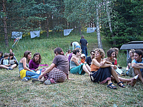 Uczestnicy festiwalu Wioska Teatralna