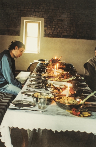 At the Easter table in the theatre