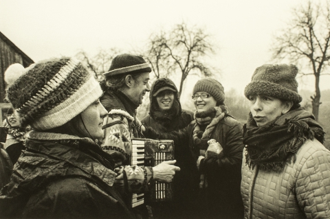 People singing Alleluias