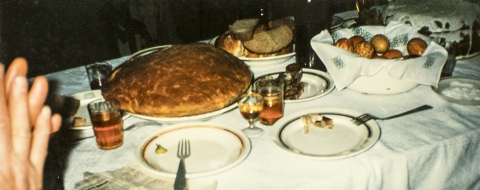 Easter table at the hosts