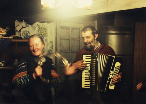 Easter carolling in Belarus. At the home of an exceptional singer and harmonist, Ms Ania