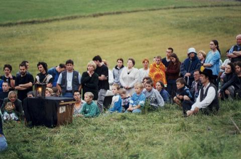 Scene from the performance "Dziady Warmińskie"