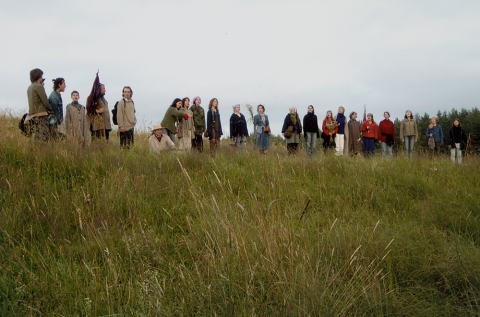 Scene from the open-air show "Missa Pagana "