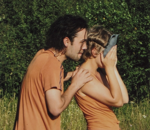 Scene from the performance "Mice exist"