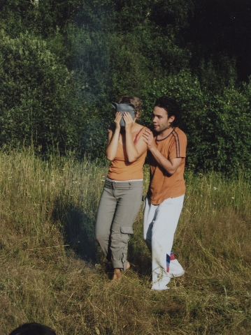 Scene from the performance "Mice exist"