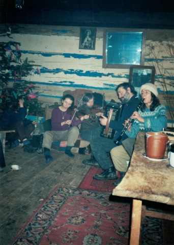 Music rehearsal at the carol singers’ base in the village of Leszczyny