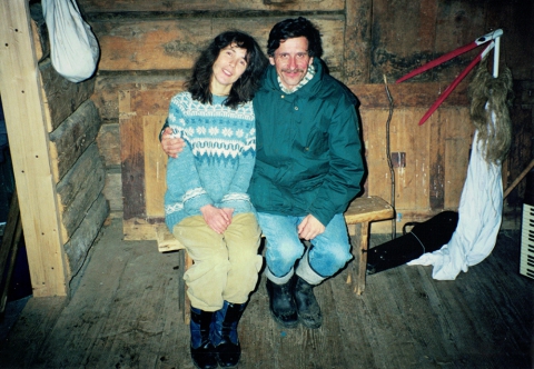 Commemorative photo of Erdmute Sobaszek with Jan Dzwończyk (Łańcio)