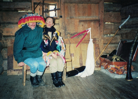 Commemorative photo of Jan Dzwończyk (Łańcio) with Nela Brzezińska