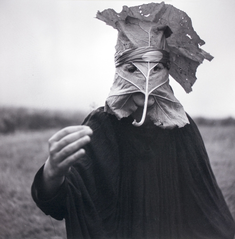 Lidia Pajda - Howgh in a mask made of burdock leaves 