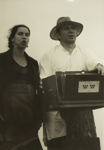 Saba and Mieczysław Litwińscy in the play "The Ghostly Shroud"