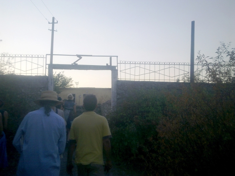 Entrance to the Poczta Zogaj [Zogaj Post Office] building - the place where those detained for illegal crossing of the Albanian-Montenegrin border were executed