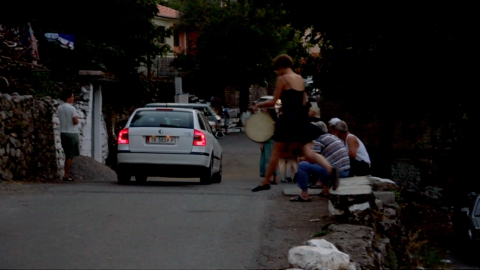 Music-making in Zogaj before the performance IST " Water 2030"