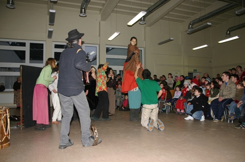 Zapusty. Scena z maskami