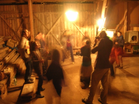 Music making and dancing in the barn in Dziadówek before the Easter Festival
