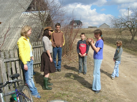 Carolling with children met in Dziadówek