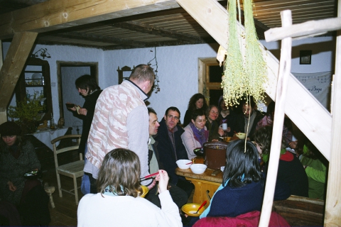 Meal of the carol singers after the Easter Festival