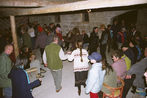 Party - dancing of the carol singers and the hosts during the Easter Festival