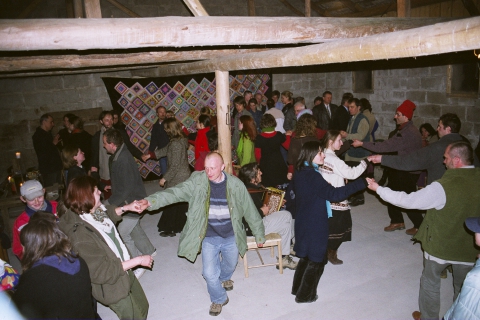 Party - dance of carol singers and hosts during the Easter festival