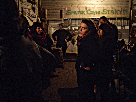 Carol singers visiting their host Szymon Modrzejewski from the Magurycz Association