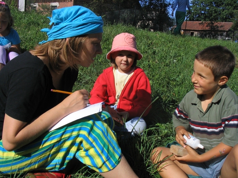 Theatre activities with children led by Emilia Hagelganz and Barbara Szpunier