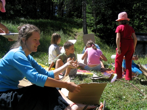 Theatre activities with children led by Emilia Hagelganz and Barbara Szpunier