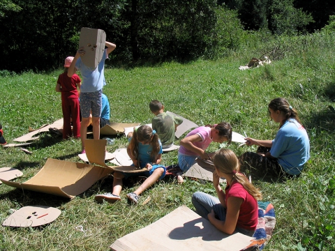Theatre activities with children led by Emilia Hagelganz and Barbara Szpunier