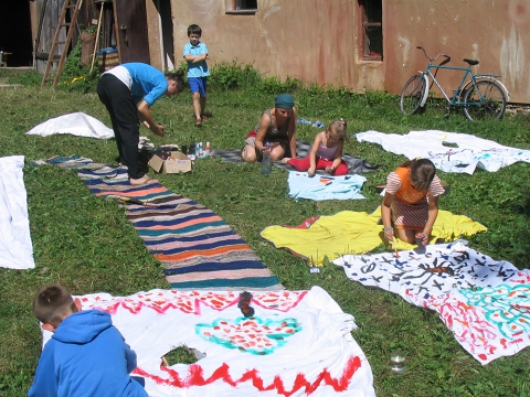 Theatre activities with children led by Emilia Hagelganz and Barbara Szpunier