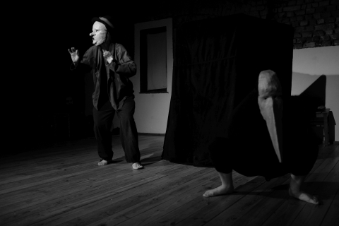 Premiera spektaklu "Godzina Zero". Scena maskowa