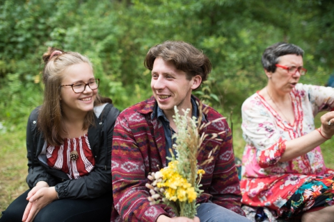 Wolontariusze festiwalu Wioska Teatralna