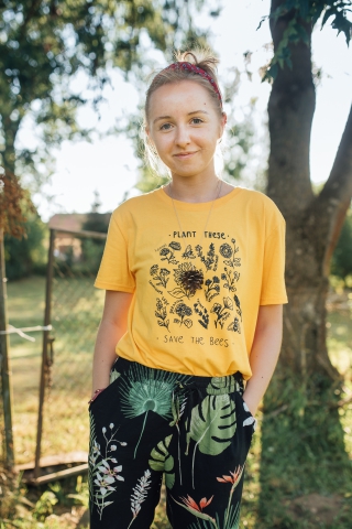 Sonia Karaszewska podczas "Happy Jarmarku" ("Piknik wyobraźni") w trakcie festiwalu Wioska Teatralna