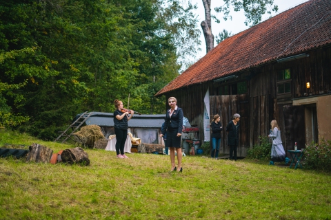 Próba spektaklu "Królewna śni" - zespołu "Scena za ścianą"
