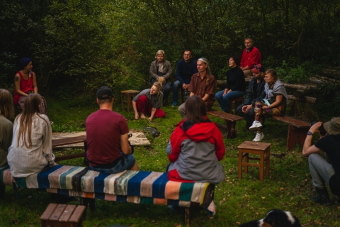 "Moja-niemoja historia, moja-niemoja pieśń" – pokaz pracy warsztatu Davida Zelinki i Kamili Kutálkovej w trakcie festiwalu Wioska Teatralna